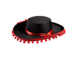 Spaanse Hoed Zwart Deluxe 43cm -Feestartikelen Winkel spaanse hoed zwart deluxe 43cm 1