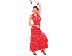 Spaanse Jurk Flamenco Rood