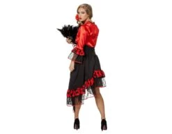 Spaanse Jurk Flamenco Rood Zwart -Feestartikelen Winkel spaanse jurk flamenco rood zwart 2
