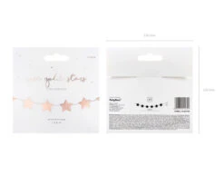 Sterren Slinger Rose Goud 3,6m -Feestartikelen Winkel sterren slinger rose goud 36m 4