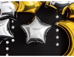 Sterren Slinger Zilver 3,6m -Feestartikelen Winkel sterren slinger zilver 36m 3