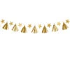 Sterren Tassel Slinger Goud 1,3m -Feestartikelen Winkel sterren tassel slinger goud 13m