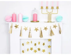 Sterren Tassel Slinger Goud 1,3m 11 Sterren Tassel Slinger Goud 1,3m -Feestartikelen Winkel sterren tassel slinger goud 13m 3