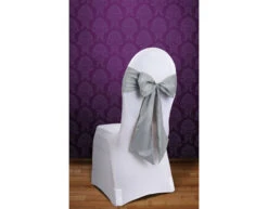 Stoelstrikken Zilver 2,75m 10st -Feestartikelen Winkel stoelstrikken zilver 275m 10st 2