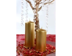 Stompkaars Goud Metallic 15cm 6st -Feestartikelen Winkel stompkaars goud metallic 15cm 6st 2