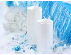 Stompkaars Parelmoer Metallic 12cm 6st -Feestartikelen Winkel stompkaars parelmoer metallic 12cm 6st 2