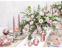 Stompkaars Rose Goud Metallic 12cm 6st -Feestartikelen Winkel stompkaars rose goud metallic 12cm 6st 2