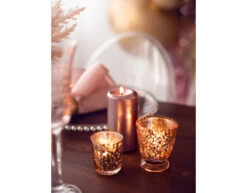 Stompkaars Rose Goud Metallic 12cm 6st -Feestartikelen Winkel stompkaars rose goud metallic 12cm 6st 5