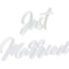 Strijk Embleem Just Married 30cm -Feestartikelen Winkel strijk embleem just married 30cm