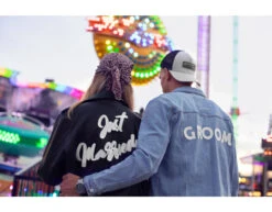 Strijk Embleem Just Married 30cm -Feestartikelen Winkel strijk embleem just married 30cm 2