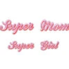 Strijk Embleem Supermom 2st -Feestartikelen Winkel strijk embleem supermom 2st