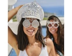 Sunglasses The Bride Silver With Pearls -Feestartikelen Winkel sunglasses the bride silver with pearls 2