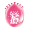 Sweet 16 Ballonnen 16 Jaar Roze 30cm 8st -Feestartikelen Winkel sweet 16 ballonnen 16 jaar roze 30cm 8st