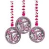 Sweet 16 Hangdecoratie 70cm 3st -Feestartikelen Winkel sweet 16 hangdecoratie 70cm 3st