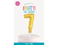 Taartopper Folie Ballon Cijfer 7 21cm -Feestartikelen Winkel taartopper folie ballon cijfer 7 21cm 1
