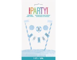 Taarttopper 1 Jaar Blauw -Feestartikelen Winkel taarttopper 1 jaar blauw 1