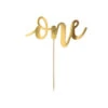 Taarttopper 1 Jaar Goud 19cm -Feestartikelen Winkel taarttopper 1 jaar goud 19cm
