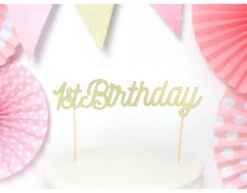 Taarttopper 1ste Verjaardag Goud 21cm -Feestartikelen Winkel taarttopper 1ste verjaardag goud 21cm 4