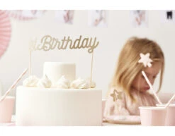 Taarttopper 1ste Verjaardag Goud 21cm -Feestartikelen Winkel taarttopper 1ste verjaardag goud 21cm 6