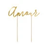 Taarttopper Amour Goud 22,5cm -Feestartikelen Winkel taarttopper amour goud 225cm