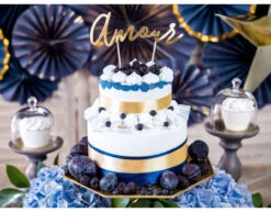 Taarttopper Amour Goud 22,5cm -Feestartikelen Winkel taarttopper amour goud 225cm 6