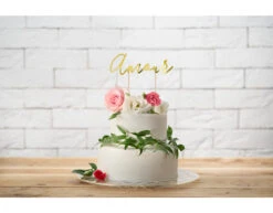 Taarttopper Amour Goud 22,5cm -Feestartikelen Winkel taarttopper amour goud 225cm 8