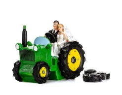 Taarttopper Bruiloft Bruidspaar Tractor 11cm