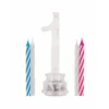 Taarttopper Cijfer 1 Verlichting 13cm 5 Delig -Feestartikelen Winkel taarttopper cijfer 1 verlichting 13cm 5 delig