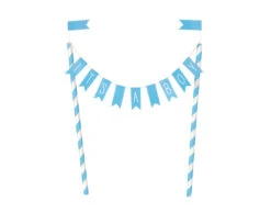 Taarttopper It's A Girl Blauw 5cm