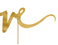 Taarttopper Love Goud 17cm -Feestartikelen Winkel taarttopper love goud 17cm 1