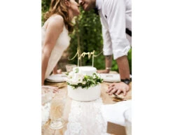 Taarttopper Love Goud 17cm -Feestartikelen Winkel taarttopper love goud 17cm 3