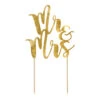 Taarttopper Mr & Mrs Goud 25,5cm -Feestartikelen Winkel taarttopper mr mrs goud 255cm