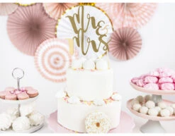 Taarttopper Mr & Mrs Goud 25,5cm -Feestartikelen Winkel taarttopper mr mrs goud 255cm 4
