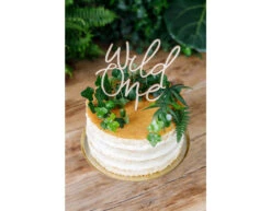 Taarttopper Wild One Hout 22cm -Feestartikelen Winkel taarttopper wild one hout 22cm 1