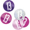 Tafelconfetti 13 Jaar Roze 14gr -Feestartikelen Winkel tafelconfetti 13 jaar roze 14gr