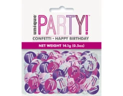 Tafelconfetti 70 Jaar Roze 14gr -Feestartikelen Winkel tafelconfetti 70 jaar roze 14gr 1