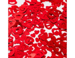 Tafelconfetti Open Hartjes Rood
