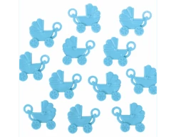 Tafeldecoratie Kinderwagen Blauw 12st