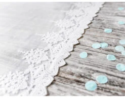 Tafelloper Kant Wit 45cm 9m -Feestartikelen Winkel tafelloper kant wit 45cm 9m 6