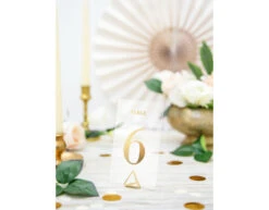 Tafelnummers Gouden Cijfers 12cm 20st -Feestartikelen Winkel tafelnummers gouden cijfers 12cm 20st 1
