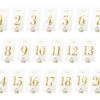 Tafelnummers Gouden Cijfers 12cm 20st -Feestartikelen Winkel tafelnummers gouden cijfers 12cm 20st