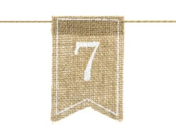 Tafelnummers Jute 10,5cm 20st -Feestartikelen Winkel tafelnummers jute 105cm 20st 1