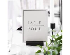 Tafelnummers ZwartWit Hout 23cm 12st -Feestartikelen Winkel tafelnummers zwartwit hout 23cm 12st 1