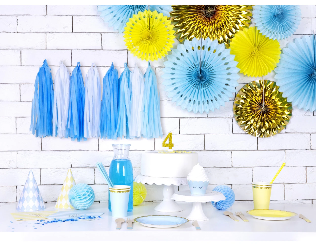 Tassel Slinger Blauw 2m 6 Tassel Slinger Blauw 2m - Afbeelding 4