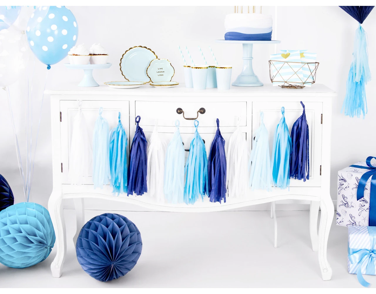 Tassel Slinger Blauw 2m 7 Tassel Slinger Blauw 2m - Afbeelding 5