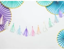 Tassel Slinger Gekleurd Parelmoer 1,2m -Feestartikelen Winkel tassel slinger gekleurd parelmoer 12m 2