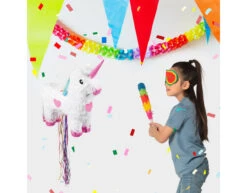 Trek Pinata Unicorn Wit 47cm -Feestartikelen Winkel trek pinata unicorn wit 47cm 3