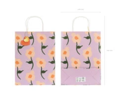 Uitdeeltasjes Bloemen Roze 32cm -Feestartikelen Winkel uitdeeltasjes bloemen roze 32cm 2