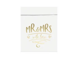 Uitdeelzakjes Mr & Mrs 16,5cm 6st