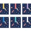 Uitdeelzakjes Space 14cm 6st -Feestartikelen Winkel uitdeelzakjes space 14cm 6st